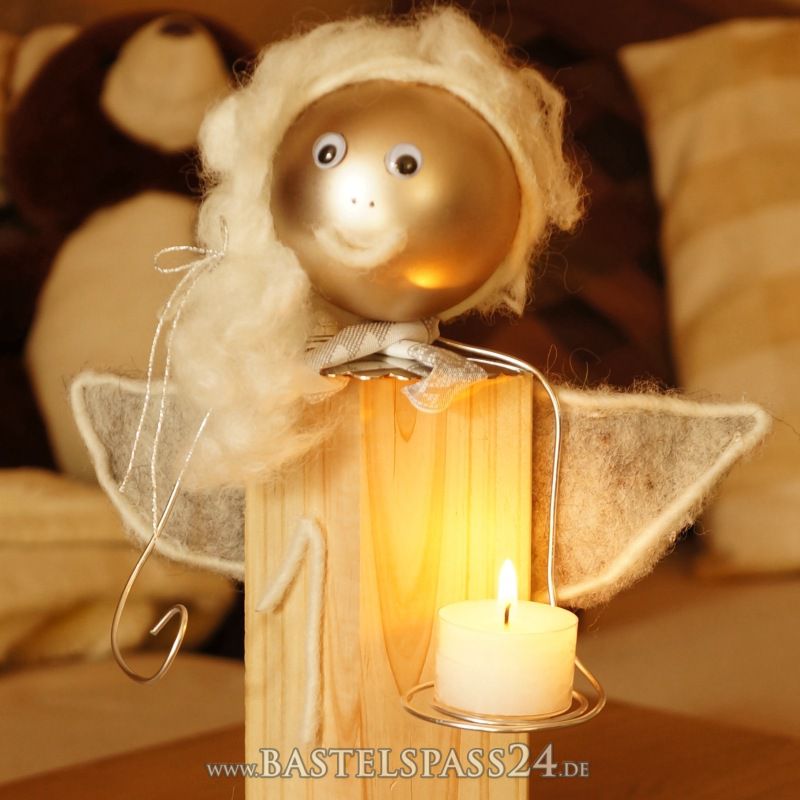 Holzscheit basteln Dekoengel aus Holz für Weihnachten selber machen Basteln Mit Holz FUr Weihnachten ~ Holzscheit basteln Dekoengel aus Holz für Weihnachten selber machen