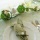 Tischdekoration in weiß grün für Hochzeit - Günstig und einfach zum Basteln und Dekorieren.