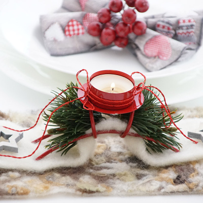 Teelichthalter für Tischdeko | Weihnachtsfeier - Bastelspass24.de - Fl