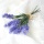 Lavendelbund - Seidenblume 6 Stiele mit Blätter und Bastschleife L 25 cm