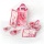Taschen Basteln! Zum Prägen und Falten aus hochwertigem Design Papier! VE 11 Taschen in 4 Größen plus 6 Karte,Set in pink