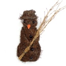 Schneemann aus feiner Rebe natur braun H 20 cm,...