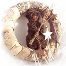 Schneemann aus feiner Rebe natur braun H 20 cm, Dekoschneemann als Fensterdekoration zu Weihnachten