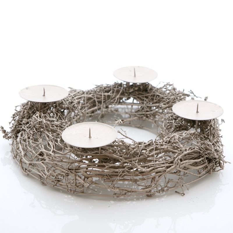 Weihnachtsgesteck Adventskranz Adventsgesteck Kugel Stern Apfel Geschenk Kerze Beeren Tanne Silber Natur B0bngdgwnd