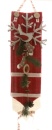 Fensterhänger Vogel mit Zapfen und Deko rot weiß für Advent Weihnachten VE 1 Stück