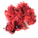 Flockenwolle, echte Wolle zum Basteln auslegen, f&uuml;llen, stopfen, Farbe rot, VE 20g