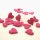 Filzherzen, Herzen zum Streuen und Basteln, VE 24 Stk, rosa pink Gr 4 cm