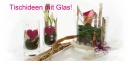 Tischideen mit Glas! Moderne Glasgefäße trendig dekoriert! Mit Sandra Rich Glasartikel