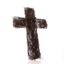 Rebenkreuz mit Kn&ouml;tchen, ca 33 x 50 cm, natur braun