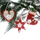 Weihnachtsdeko aus Filz selber machen! Alpenlook für den Tannenbaum - ganz trendig!
