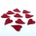 Filz Herzen, kreative Streuherzen aus Filz, leicht gewölbt, spitze Form, beidseitig rot 10 Stk, L 7 x B 5 cm