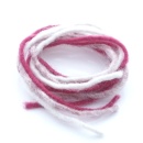 Wollschn&uuml;re Sortiment, 3 Farben je 1 m, rosa, erika, wei&szlig;, 5mm stark mit Jutekern