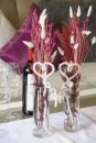Glasvasen Glasgefäße H 20 cm, B 6 für Tischdekoration Hochzeit und Feste, klare stabile Qualität