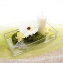 Glasschale, Glasgef&auml;&szlig; L 24 x B 11,5 x H 4 cm f&uuml;r Tischdekoration Hochzeit und Feste, klare stabile Qualit&auml;t