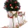 Weihnachtsstrauß! Vase mit Wollband meliert Happy. Dekoriert mit Tannenkugel künstlich und Weihnachtsdeko