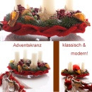 Karoband Weihnachten mit Draht B 40 mm, L 1,5 m, rot /...