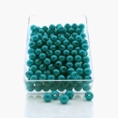 Perlen mit Loch D 8 mm, zum Basteln t&uuml;rkis / pazifik, VE 1 Box 250 St&uuml;ck