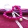 Perlen mit Loch D 8 mm, zum Basteln, pink VE 1 Box 250 Stück