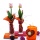 Tischdeko Frühjahr selber machen mit Glasvasen, Tulpen und Wollband, modern minimalistisch und floristisch dekoriert