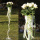 Deko Ständer für Hochzeit und Feste. Rebe geweißt H 90 cm, mit Plastikeinsatz für Frischblumen