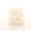 Perlen mit Loch D 8 mm, zum Basteln weiß VE 1 Box...
