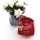 Filztasche Geschenktaschen aus Filz im Landhausstil, Alpenlook rot weiß Gr. B 22x H 15,5
