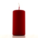 Stumpenkerzen Flachkopfkerzen H 10 cm B 5 cm metallic rot, Deutsche Qualit&auml;ts Kerzen mit G&uuml;tesiegel RAL VE 1 Stk