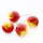 Deko Apfel | Äpfel künstlich zum Basteln VE 4 Stk rot-gelb-orange 3,5 cm mit Draht für Herbst, Weihnachten und Advent