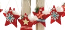 Sisal Sterne klein rot, VE 12 Stück Gr. 10 cm, Sisalsterne, Dekosterne zum Basteln und Dekorieren für Weihnachten