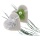 Streuherzen für Hochzeit, Gästeanstecker und Tischdeko, Gr. 4,5 cm, 10 Stk, creme im Landhausstil, Leinenoptik