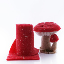 Wollband Filzband B 15 cm, L 1 m - Confeti rot meliert zum Basteln und Dekorieren
