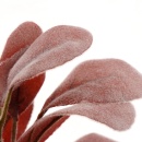 Salbeizweig mit viel Blätter L 72 cm künstlich. Schöne behaarte Blätter in dunkel rosa. Kunstblumen Seidenblumen
