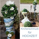 Kirchenschmuck Hochzeit selber machen! Ständer mit Stecktüte aus Rebe zum dekorierén für Kirchendeko