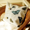 Kissenhüllen aus Baumwolle bedruckt Handarbeit Gr. 40 x 40 cm mit Hotelverschluß im Landhausstil