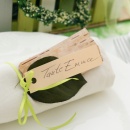 Tischdeko Hochzeit & Feste selber machen natürlich und besonders im Landhausstil grün weiß