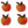 Deko Äpfel, Sisal-Äpfel, 2 farbig, VE 8 Stück, D 5 cm,