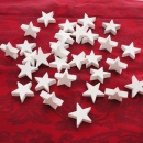 Streusterne Weihnachten, Sterne aus Holz D 3,5 cm, VE 30 St zum Streuen und Basteln, wei&szlig;
