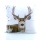 Foto Kissen Tiere - Hirsch mit Füllung und reißverschluß L45cm B45cm VE 1 St, grau, braun, weiß