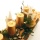 Adventsgesteck, Adventsschale mit vier Kerzenhalter in natur / gold mit Wolle, Birkenengel und Natudeko