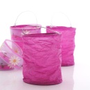 Lampion aus Papier (schwer entflammbar), pink, 10x15cm f&uuml;r Tischdeko &amp; Gartendeko