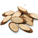Holzscheiben, Astscheiben oval, natur, L 10-12cm B 3-5 cm für Tischdeko VE 10 Stück