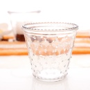 Glas-Teelicht-Glastopf Gr. D 7,5cm H 7cm prima f&uuml;r Tischdeko im Landhausstil-Landhaus Deko