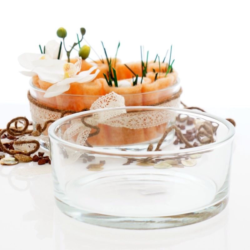 Glasschale rund klar D 19 cm H 12 cm | Tischdeko Glas