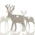 Streuartikel Elche / Hirsche aus Stoff & Filz für Weihnachten, b 70 mm, 4 Stück a 1 Btl, grau