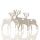 Streuartikel Elche / Hirsche aus Stoff & Filz für Weihnachten, b 70 mm, 4 Stück a 1 Btl, grau
