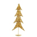 Deko Tannenbaum gold mit Glitter H 30 cm f&uuml;r Tischdeko &amp; Fensterschmuck