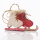 Deko Schlittschuhe - Christbaumschmuck aus Holz, 2 Stk Gr. 11,5x9 cm, netter Landhausstil in rot natur