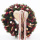 Türkranz Weihnachten, Tannenkranz im Landhausstil mit Landhausdeko rot weiß