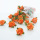 Streurosen für Hochzeit, Softrosen zum Streuen orange ca. 2 cm, ca. 50 Stück- für Tischdeko Hochzeit und Feste