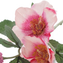 Christrosen künstlich rosa 2 Blüten, 1 Knospe...